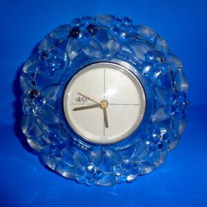 Mikasa Crystal Shelf Clock 8" Across, Runs Well